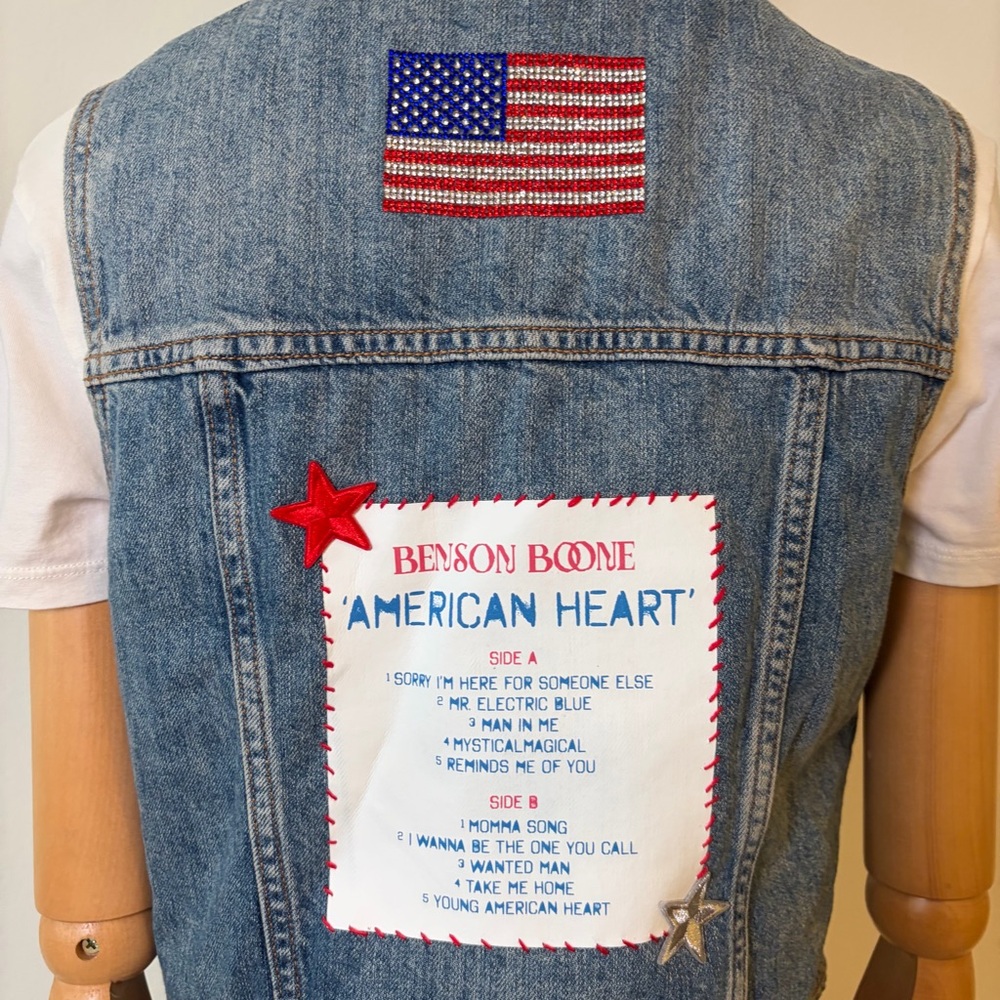 Wild Fable x Benson Boone Denim Vest - American Heart - Size S - Picture 9 of 14